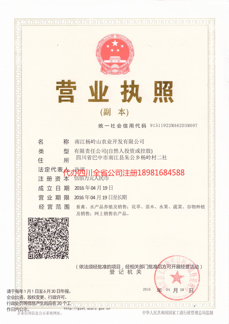 敦化敦化杨岭山农业开发有限公司